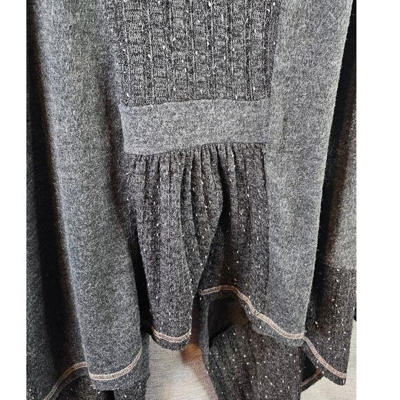 Miss Me Womens Gray Open Front Embellished Cardigan Duster Sweater Lace LARGE - Picture 7 of 7